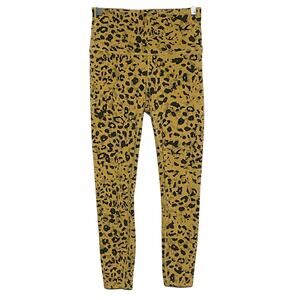 Varley Let's Move High Rise Leggings Cheetah Animal Print Golden Spots Womens S